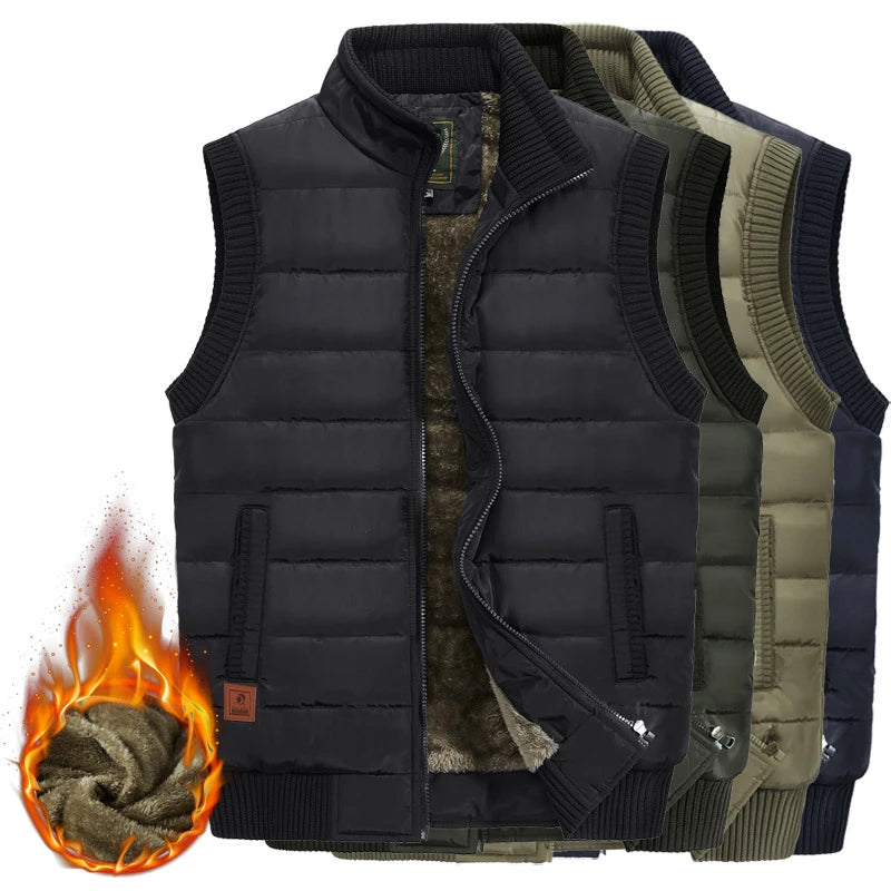 Men's winter wool sleeveless jacket,