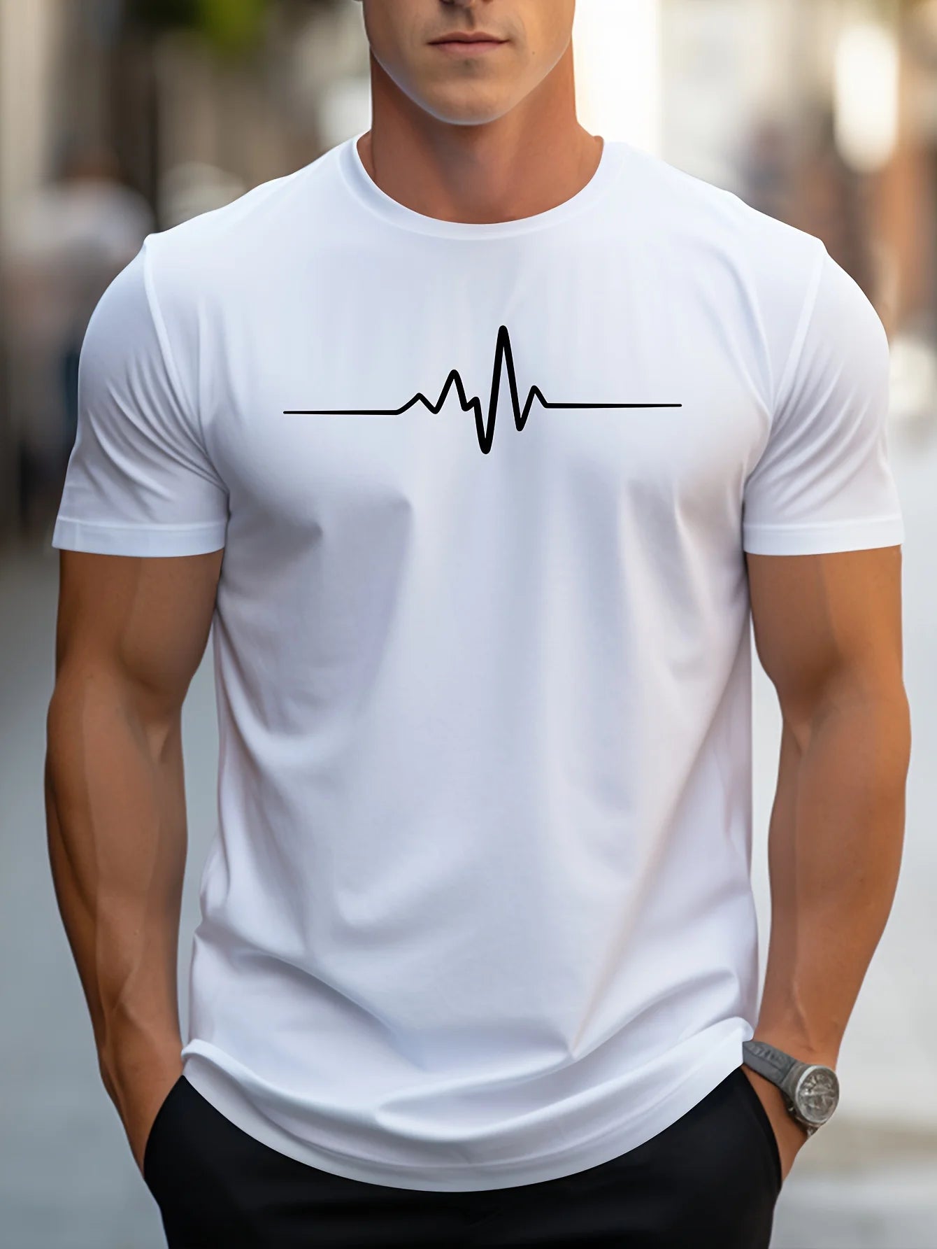 Men's summer loose-fitting t-shirt made from 100% pure cotton
تيشيرت رجالي صيفي فضفاض مصنوع من القطن الخالص 100%