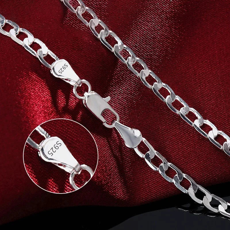 Silver necklace for men and women