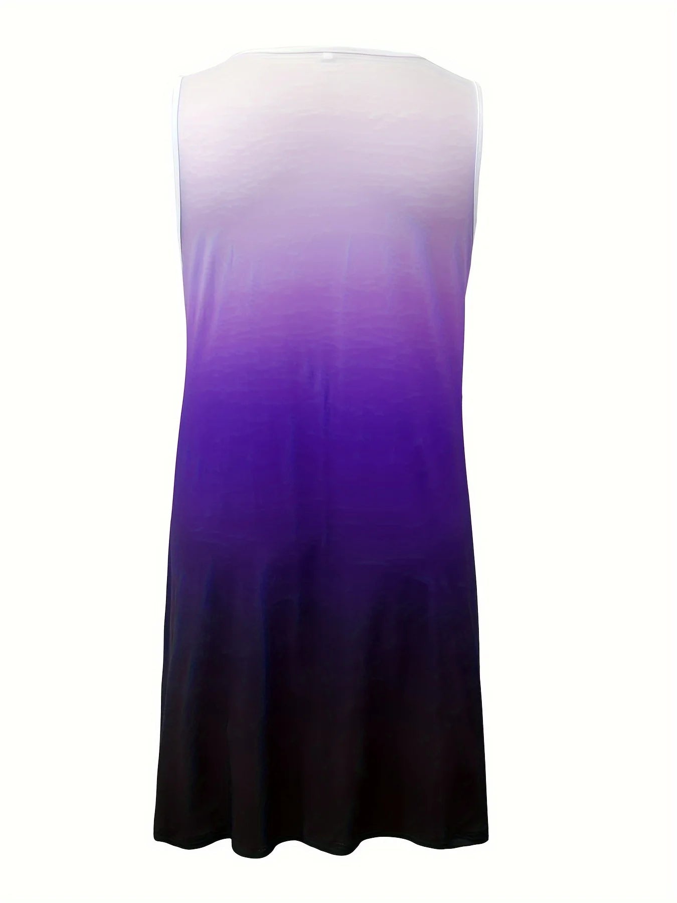 Plus size gradient print dress, sleeveless spring and summer dress, plus size women's clothing