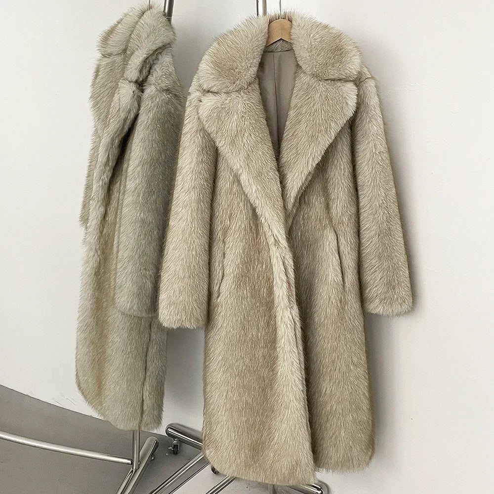 OFTBUY Long Faux