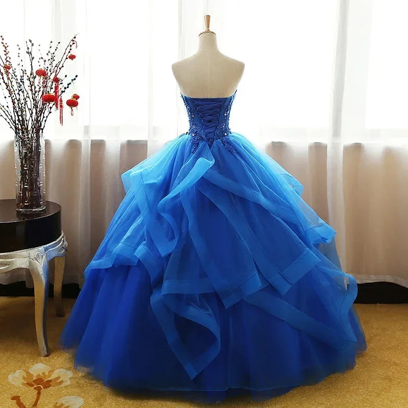 Luxurious lace quinceañera dress