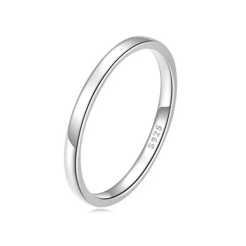 Simple 925 Sterling Silver Rings for Women