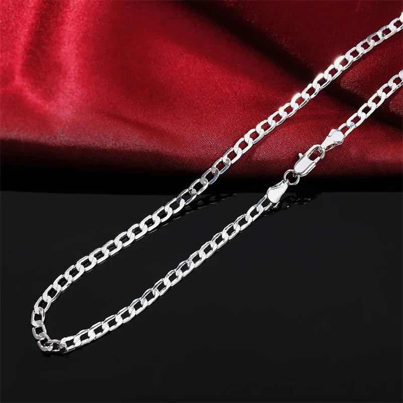 Silver necklace for men and women