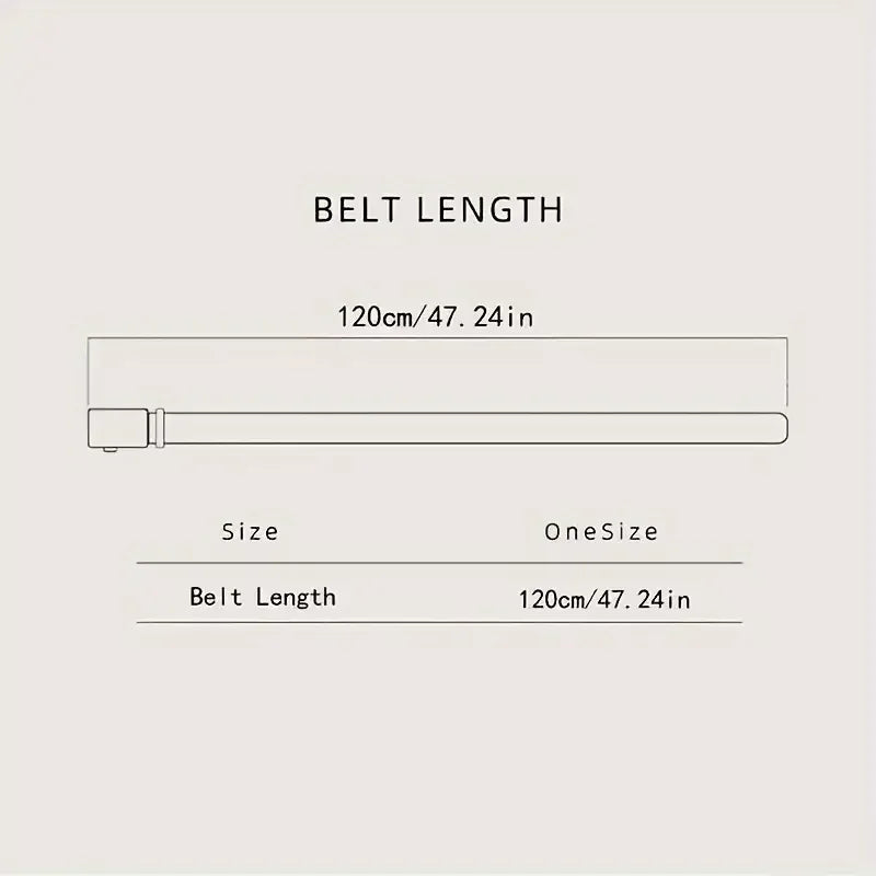 Men's Stylish Leather Belt with Automatic Buckle