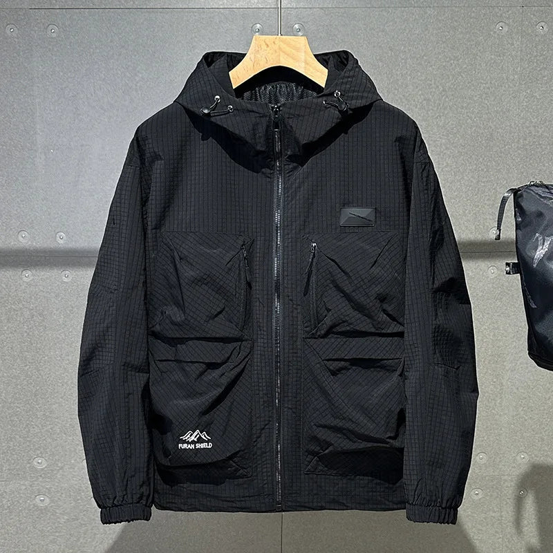 Oversized loose-fitting jacket for work, men's clothing

جاكيت فضفاض كبير الحجم للعمل ملابس رجالية