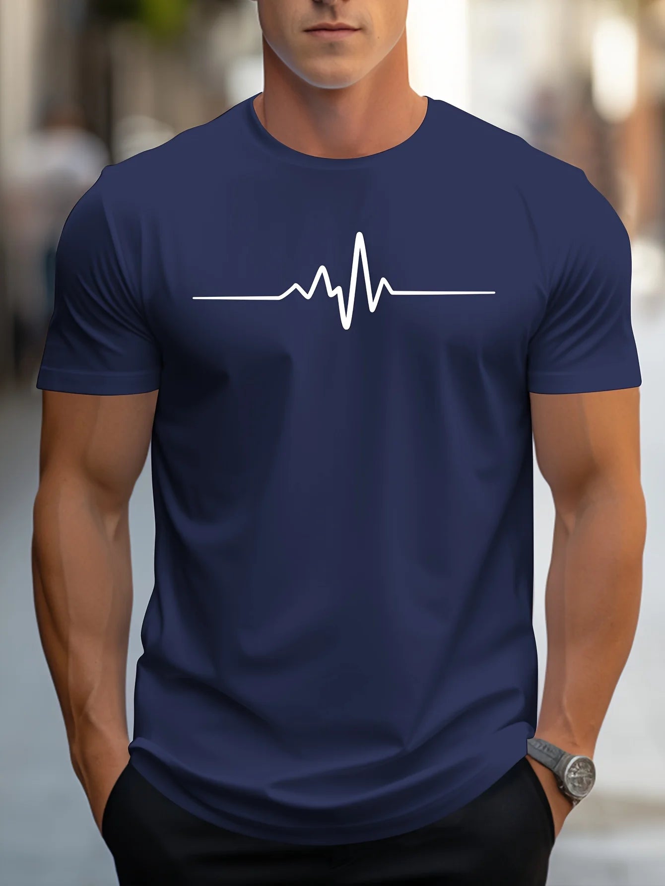 Men's summer loose-fitting t-shirt made from 100% pure cotton
تيشيرت رجالي صيفي فضفاض مصنوع من القطن الخالص 100%
