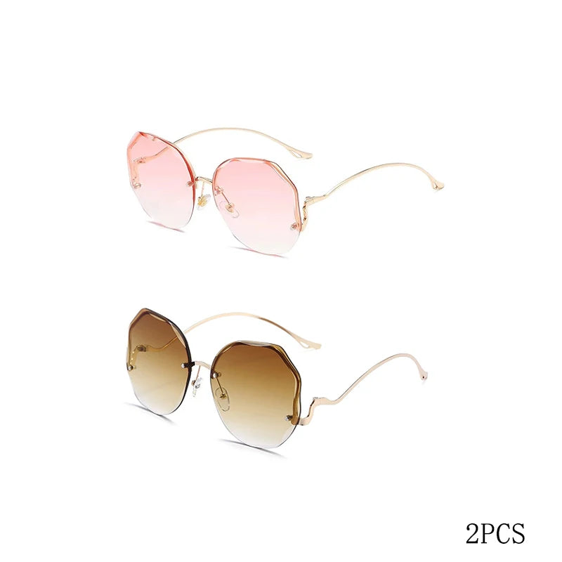 Oversized Square Sunglasses for Women, Metal Sunglasses