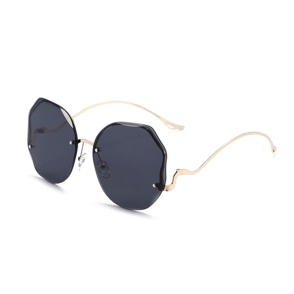 Oversized Square Sunglasses for Women, Metal Sunglasses