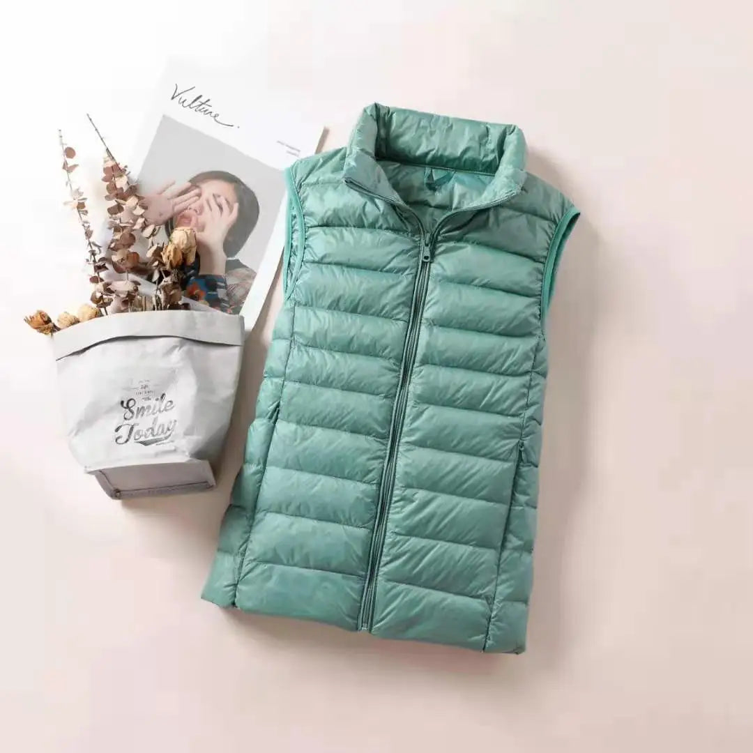 Women's ultra-lightweight sleeveless jackets,