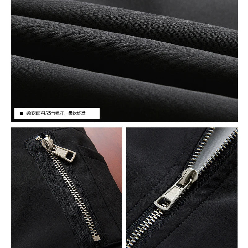 Men's slim-fit bomber jacket with long sleeves,
جاكيت رجالي بومبر رفيع بأكمام طويلة،