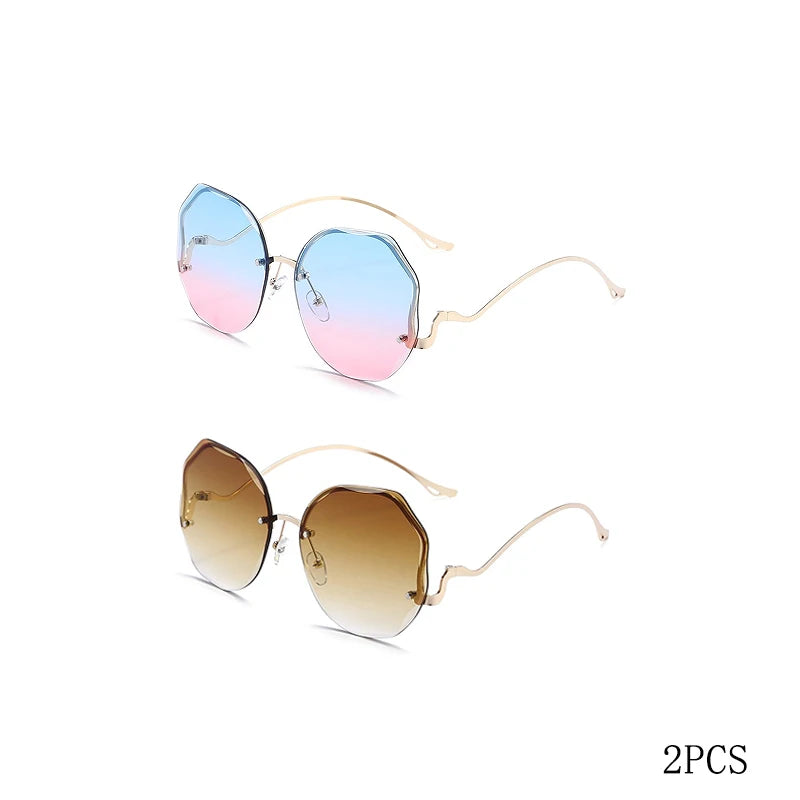 Oversized Square Sunglasses for Women, Metal Sunglasses