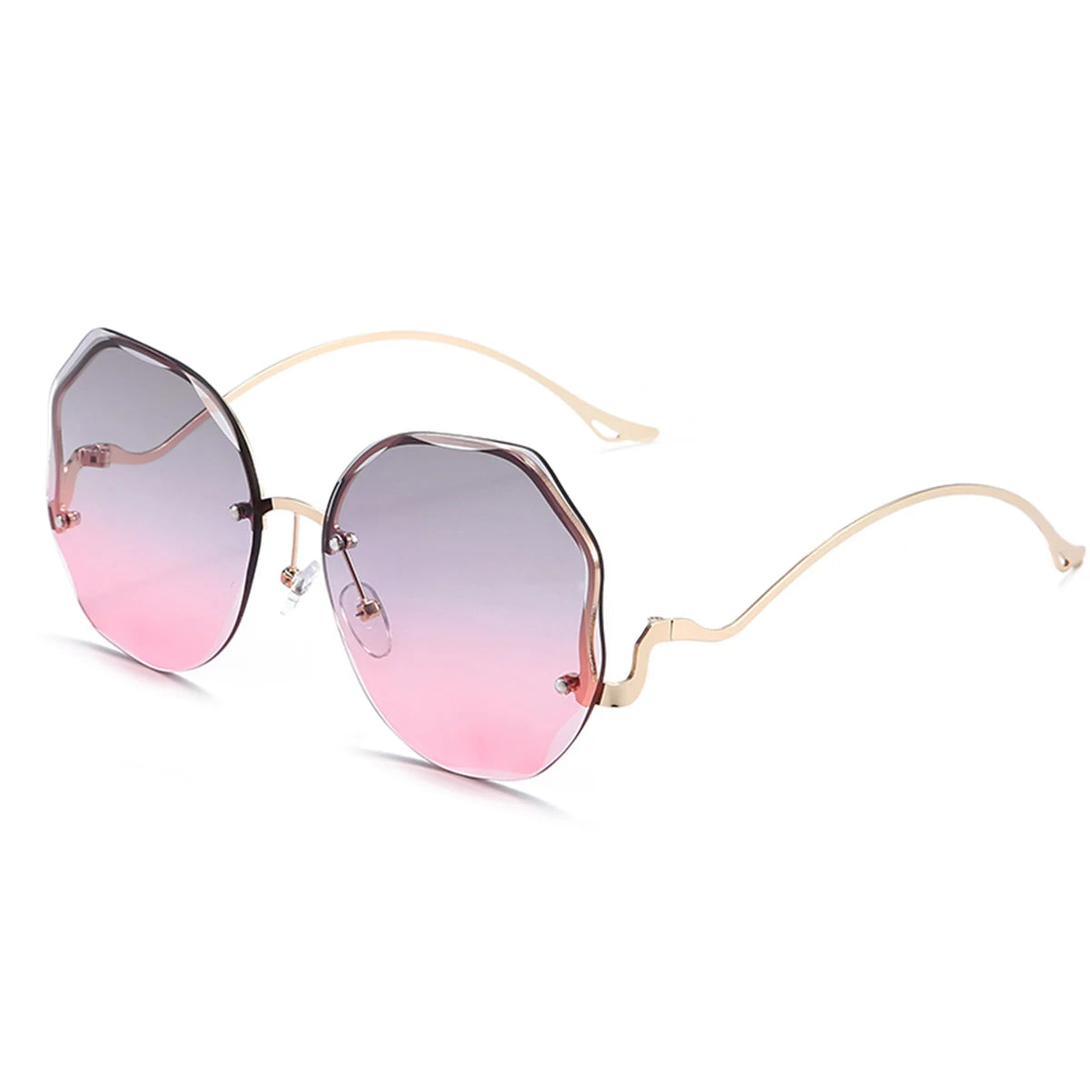 Oversized Square Sunglasses for Women, Metal Sunglasses