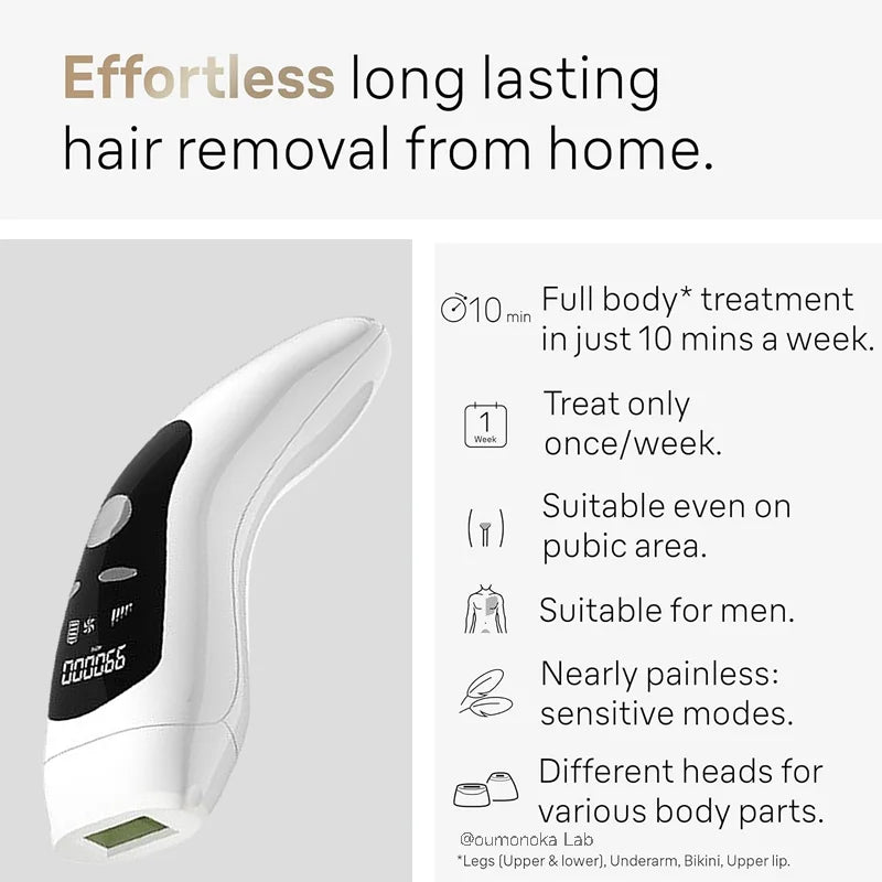 IPL hair removal device for home use for women and men