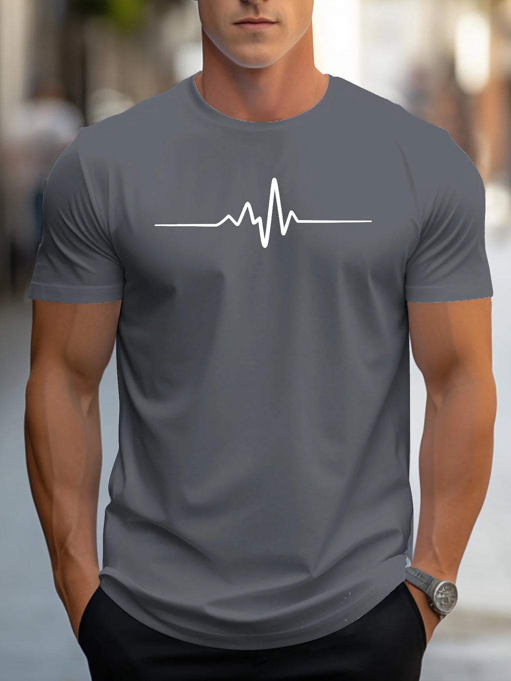 Men's summer loose-fitting t-shirt made from 100% pure cotton
تيشيرت رجالي صيفي فضفاض مصنوع من القطن الخالص 100%