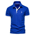 High-quality embroidered men's polo shirt with a giraffe design, suitable for summer, with short sleeves.
قميص بولو رجالي مطرز عالي الجودة بتصميم زرافة مناسب للصيف بأكمام