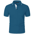 Men's short-sleeved summer polo shirt with buttons,
قميص بولو رجالي بأكمام قصيرة صيفي بأزرار،