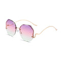 Oversized Square Sunglasses for Women, Metal Sunglasses
