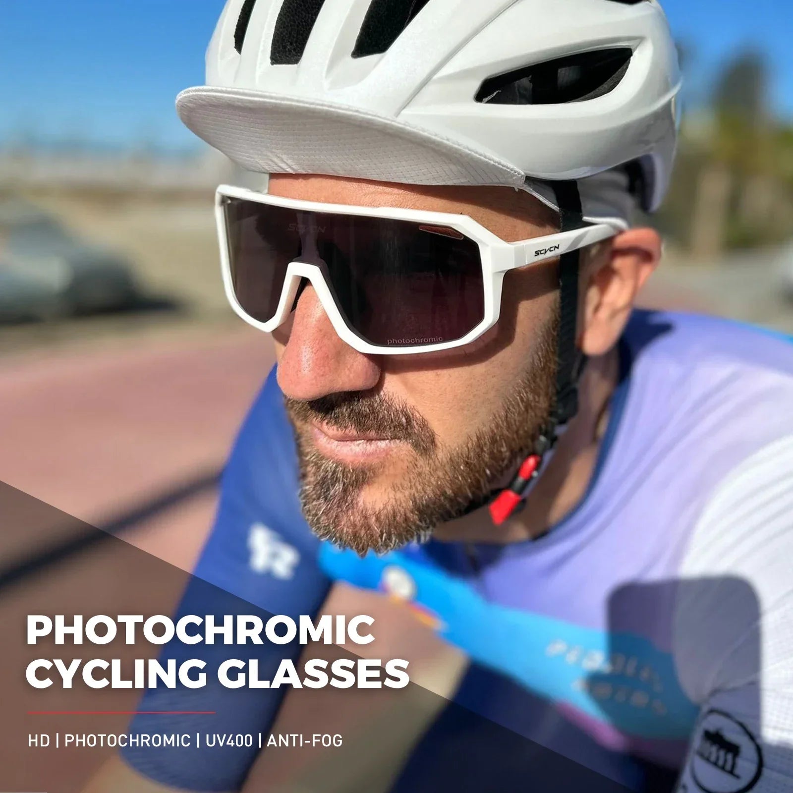 Road Cycling Glasses, UV400 Protection Glasses for Men and Women,