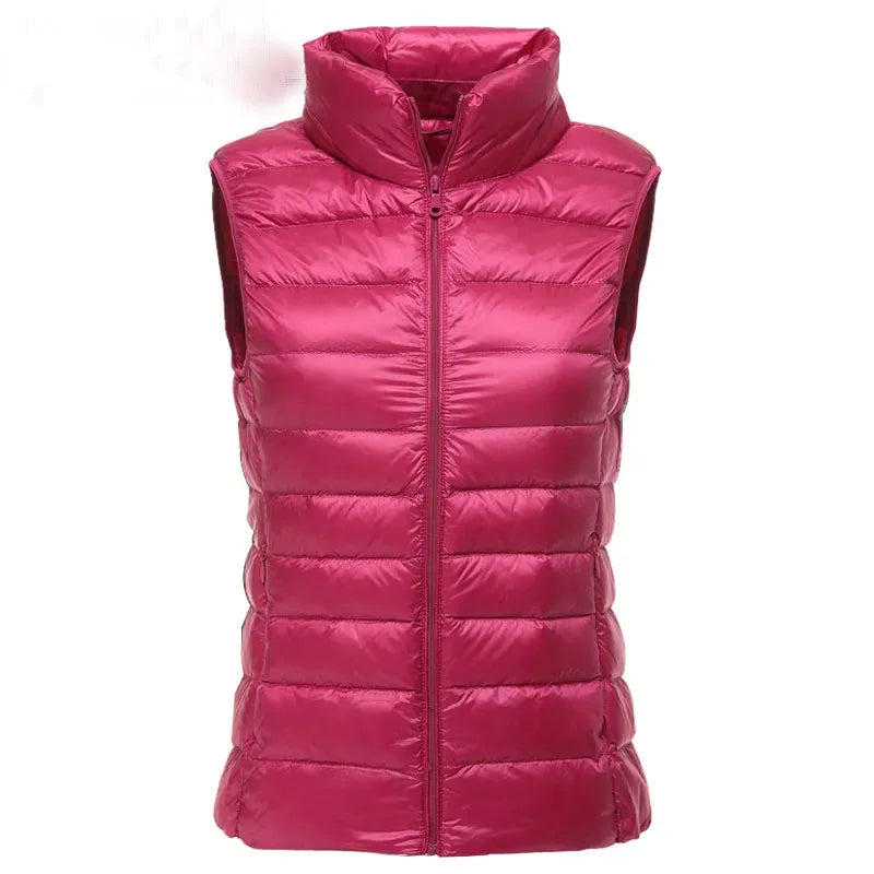 Women's ultra-lightweight sleeveless jackets,
