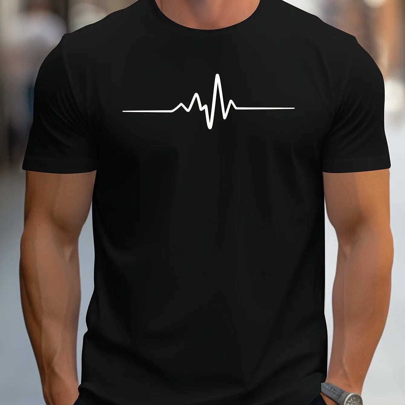 Men's summer loose-fitting t-shirt made from 100% pure cotton
تيشيرت رجالي صيفي فضفاض مصنوع من القطن الخالص 100%