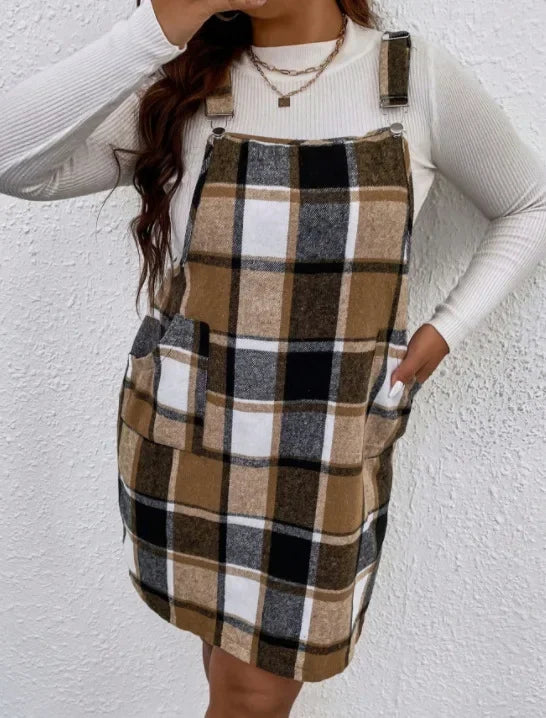 Nueva falda cruzada de lana en tallas grandes