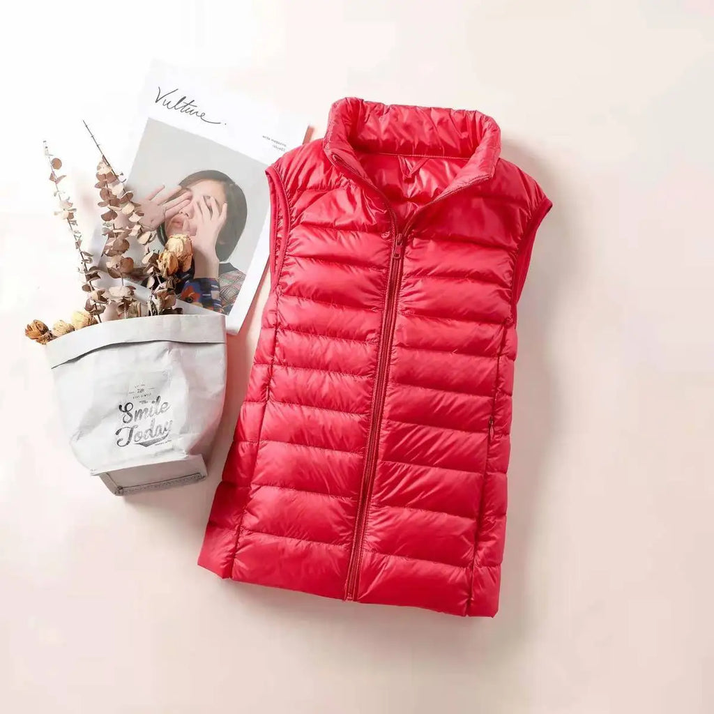 Women's ultra-lightweight sleeveless jackets,