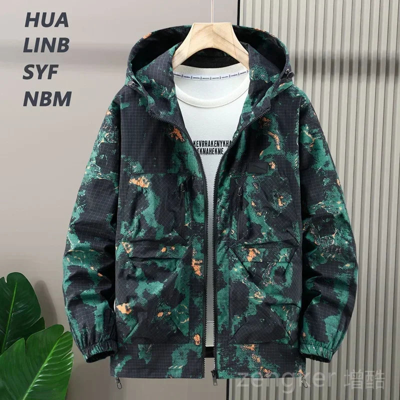 Oversized loose-fitting jacket for work, men's clothing

جاكيت فضفاض كبير الحجم للعمل ملابس رجالية