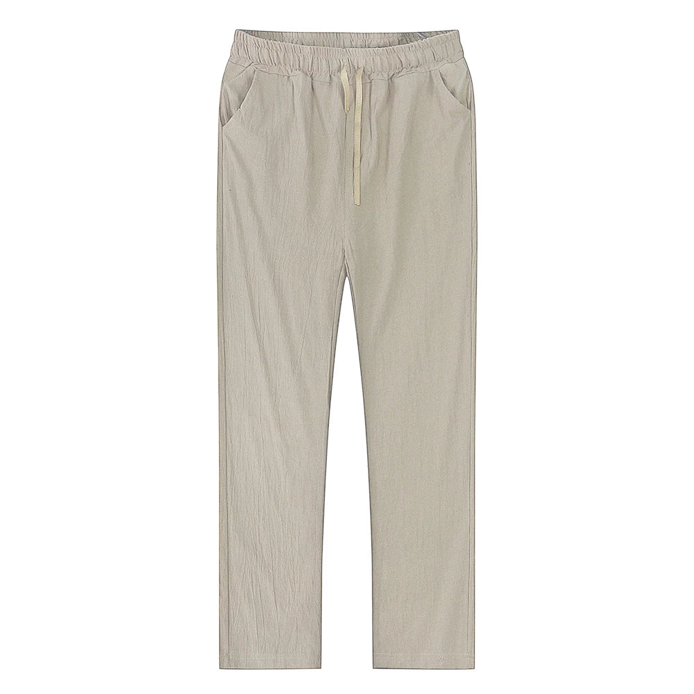 Men's cotton and linen trousers, suitable for autumn
بنطلون رجالي من القطن والكتان، مناسب لفصل الخريف