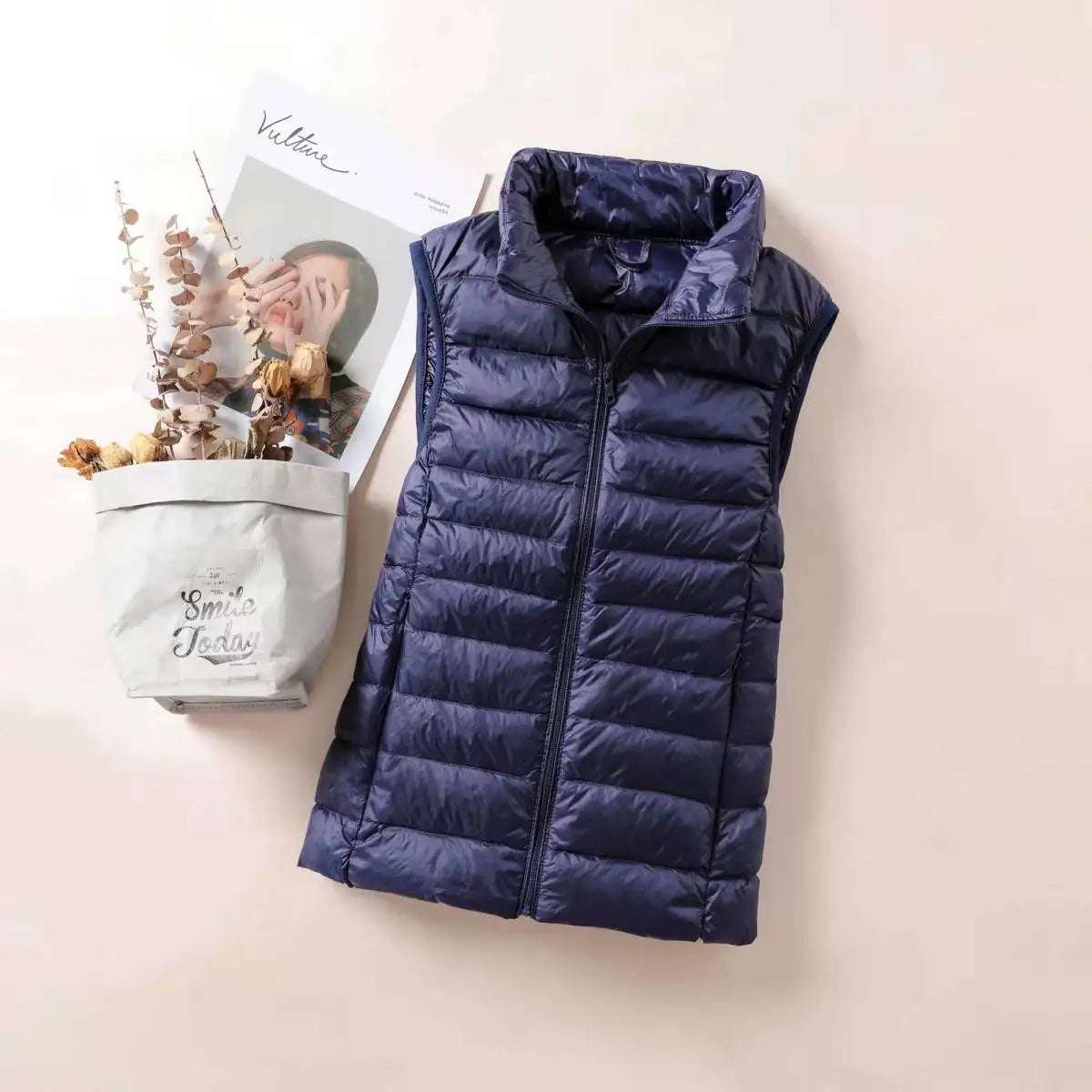 Women's ultra-lightweight sleeveless jackets,