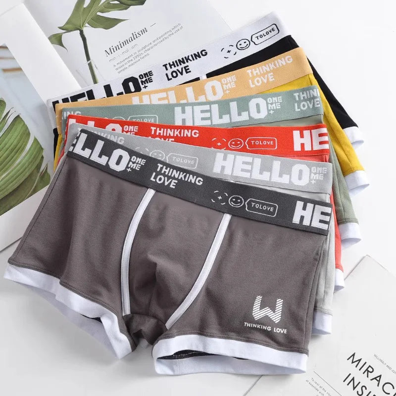Men's cotton boxer briefs, one size