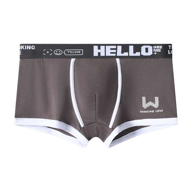 Men's cotton boxer briefs, one size