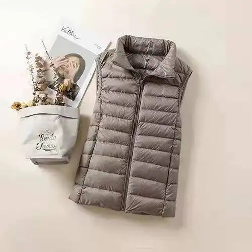 Women's ultra-lightweight sleeveless jackets,