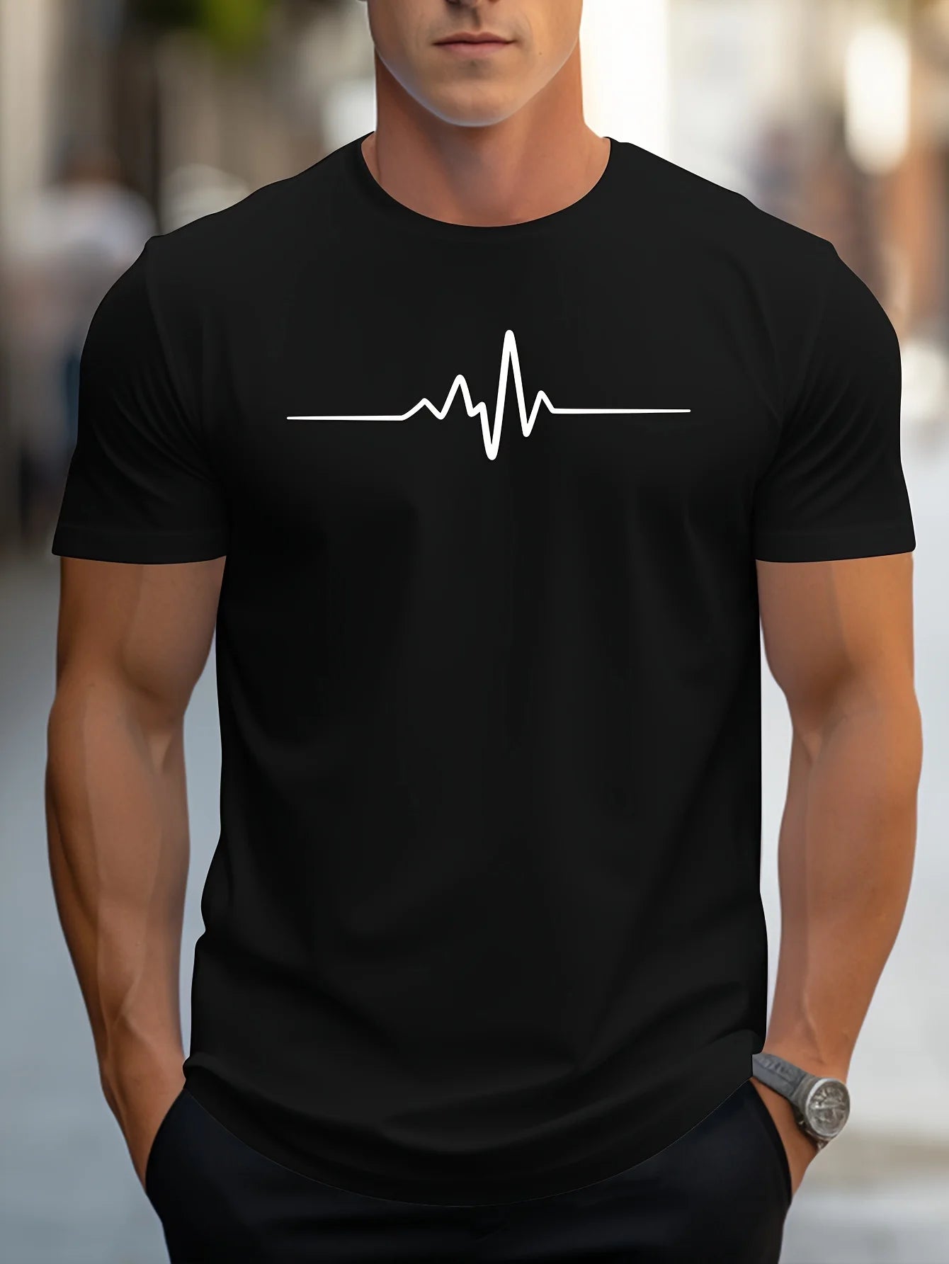 Men's summer loose-fitting t-shirt made from 100% pure cotton
تيشيرت رجالي صيفي فضفاض مصنوع من القطن الخالص 100%