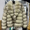 Women's Luxury Natural Fox Fur Jacket Coat