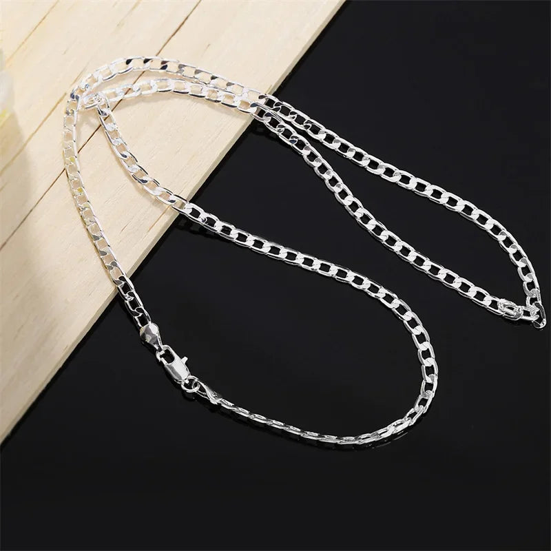 Silver necklace for men and women