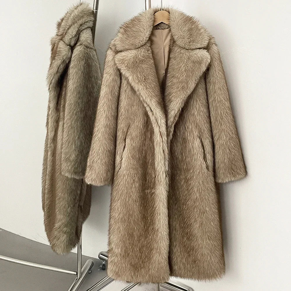 OFTBUY Long Faux