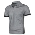 Men's short-sleeved summer polo shirt with buttons,
قميص بولو رجالي بأكمام قصيرة صيفي بأزرار،