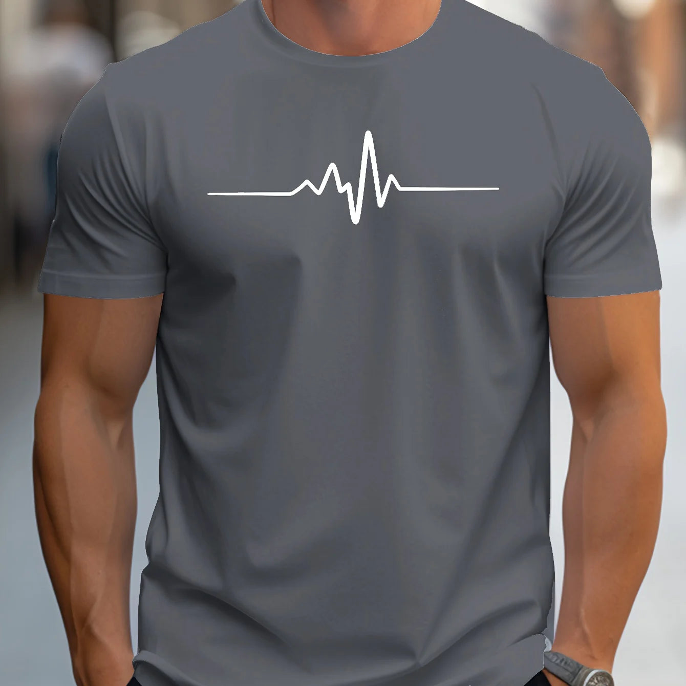 Men's summer loose-fitting t-shirt made from 100% pure cotton
تيشيرت رجالي صيفي فضفاض مصنوع من القطن الخالص 100%