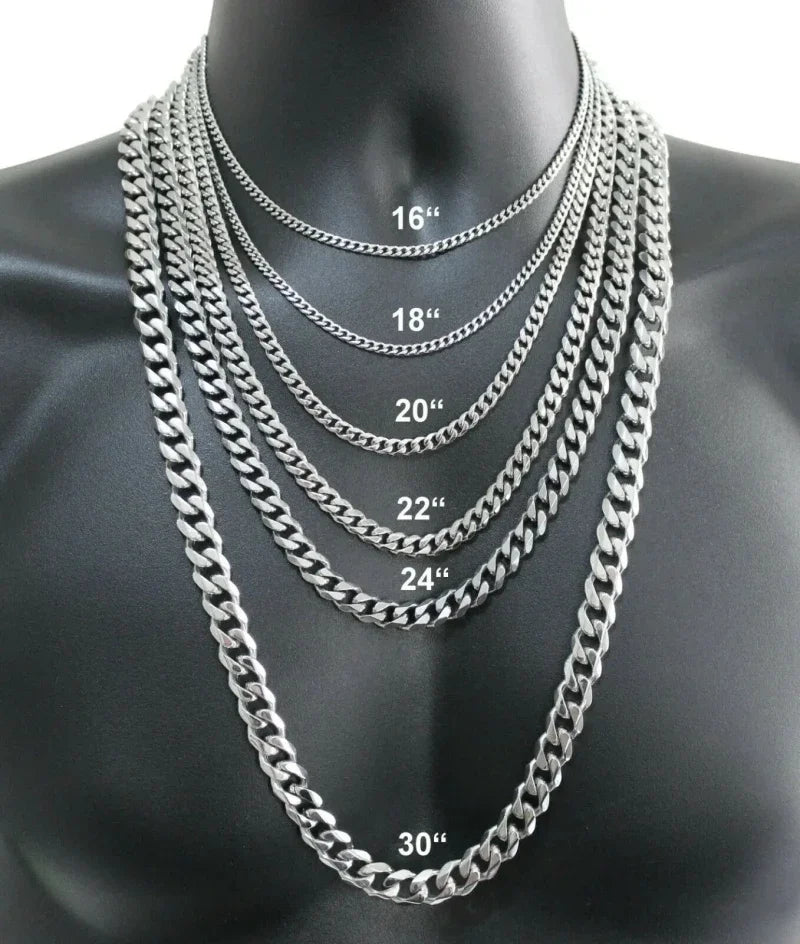 Silver necklace for men and women