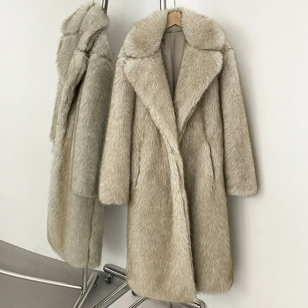 OFTBUY Long Faux