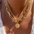 Gold Plated Coin Head Pendant