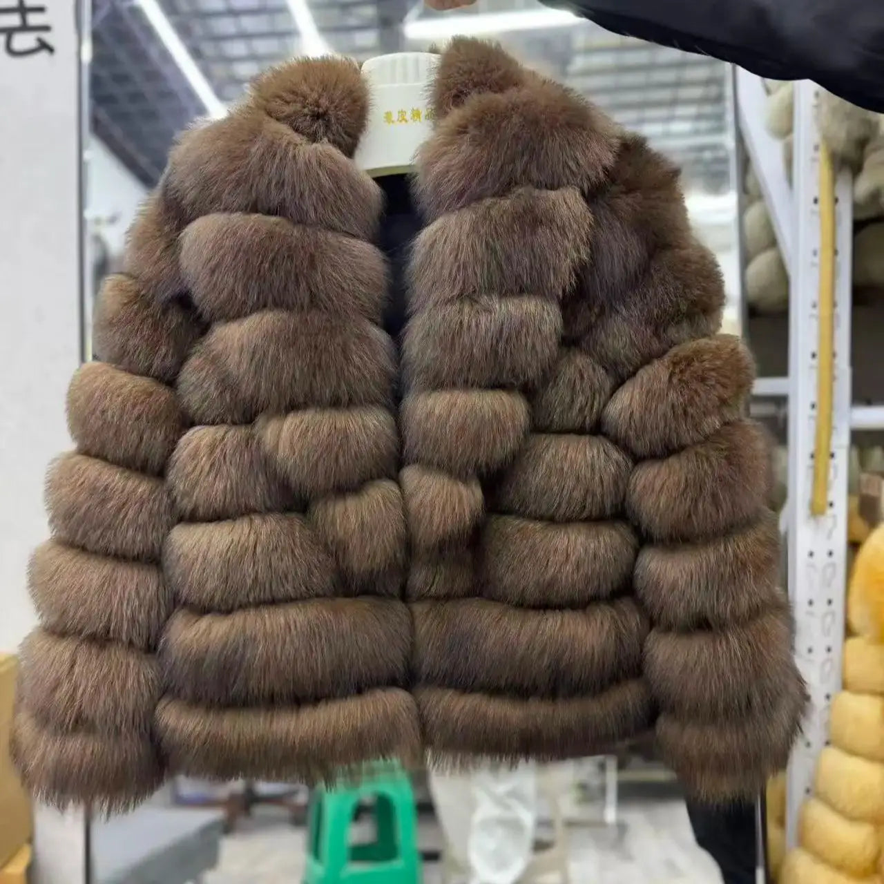 Women's Luxury Natural Fox Fur Jacket Coat