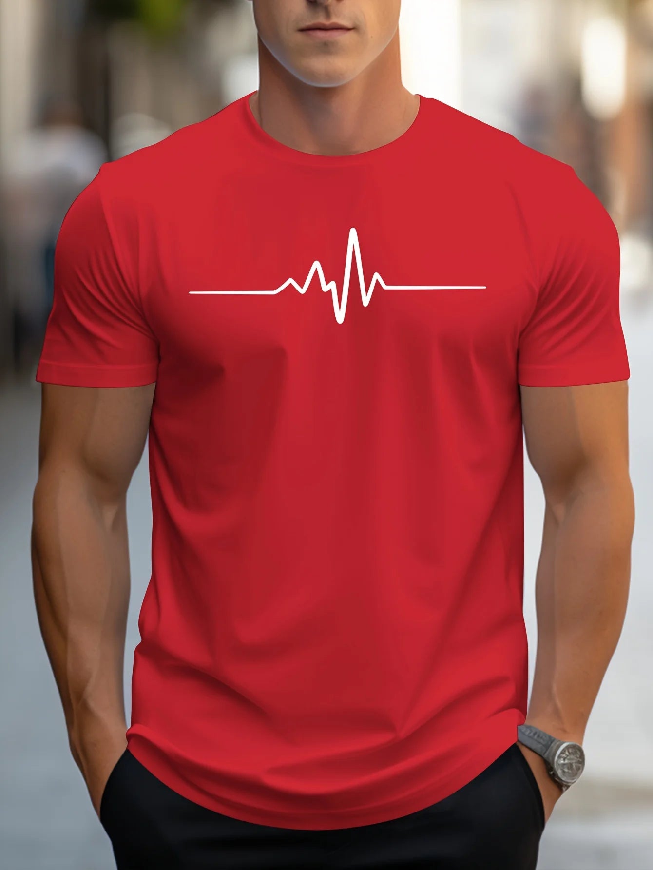 Men's summer loose-fitting t-shirt made from 100% pure cotton
تيشيرت رجالي صيفي فضفاض مصنوع من القطن الخالص 100%