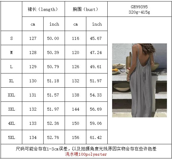 Long, loose-fitting house dress without straps or back, comfortable for sleeping