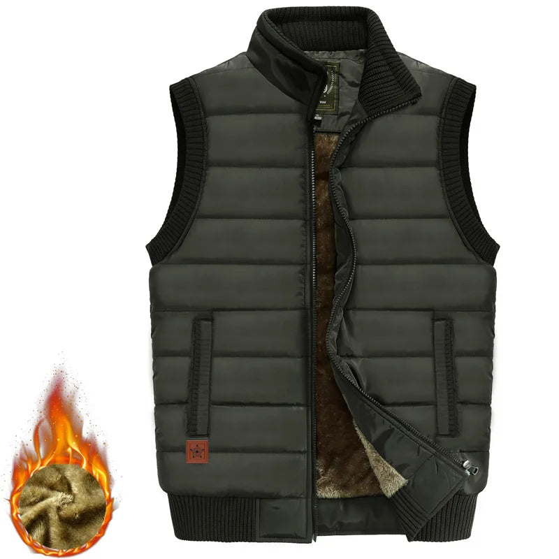 Men's winter wool sleeveless jacket,