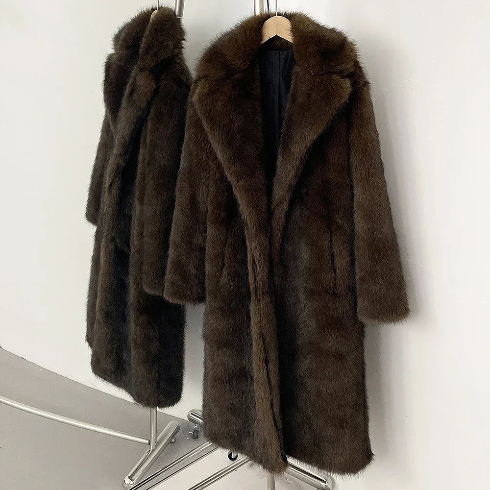 OFTBUY Long Faux