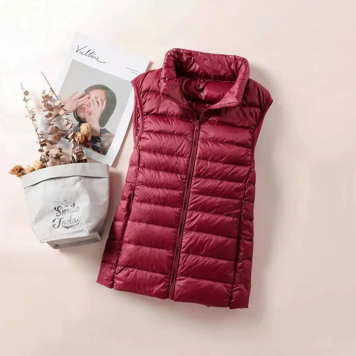 Women's ultra-lightweight sleeveless jackets,