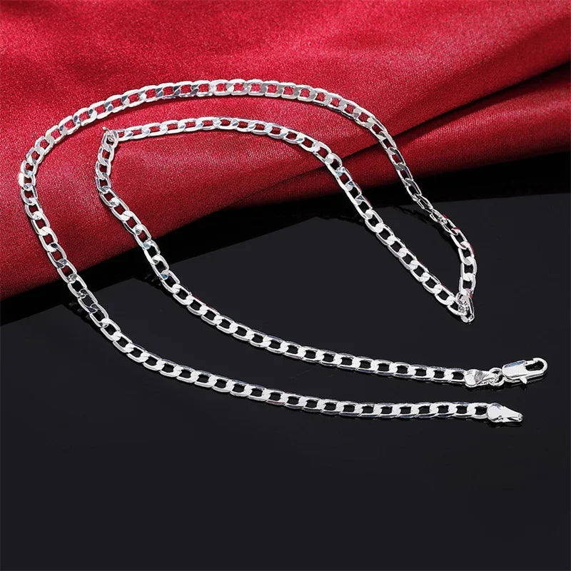 Silver necklace for men and women